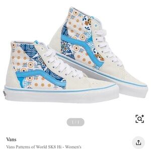 Brand New Vans sk8 HI “Patterns of the world” men 6 women 7.5